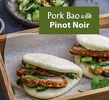 Pork Bao pairs best with Pinot Noir infographic
